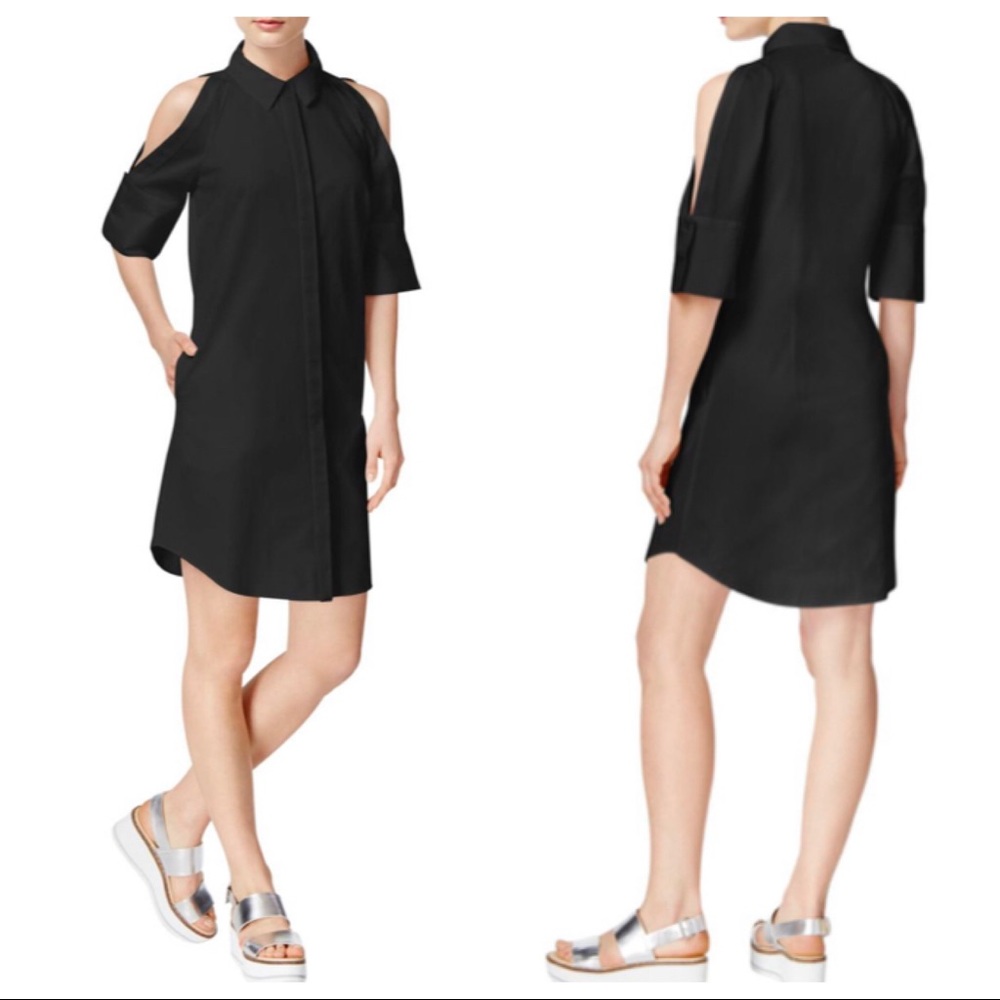Rachel Rachel Roy Slit Sleeves Shirtdress
